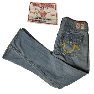 True Religion Distressed Jeans light blue size 28
